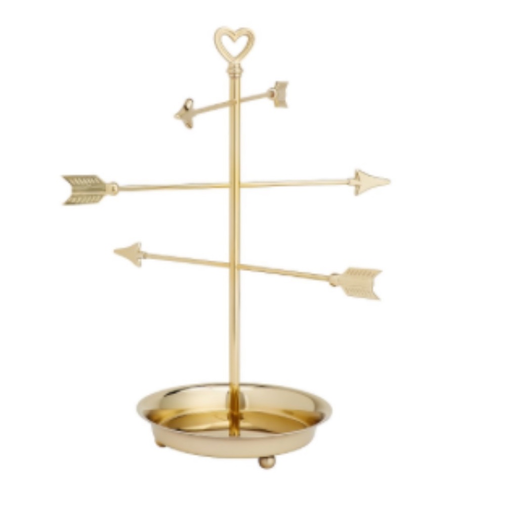 Gold arrow necklace holder